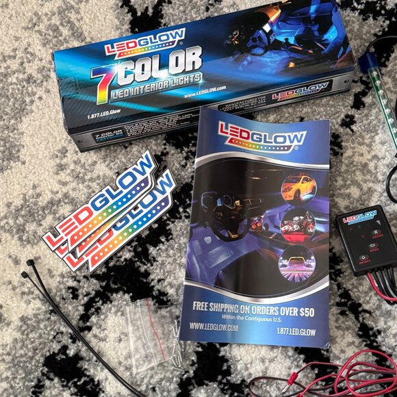 LEDGlow 7-Color LED Interior Car Light Kit – Customizable & Vibrant ✨ - Picture 6 of 10